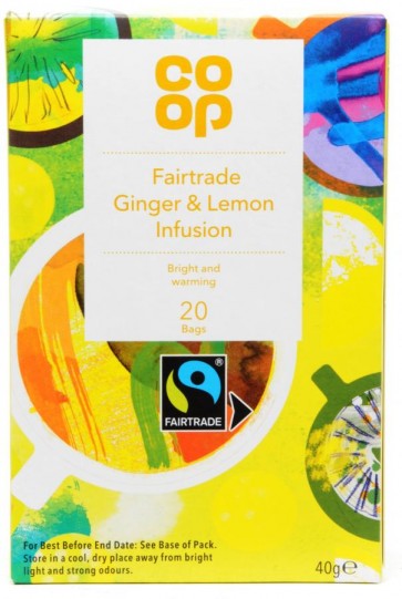Co Op Lemon Ginger Teabags