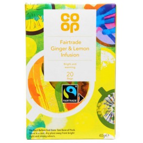Co Op Lemon Ginger Teabags